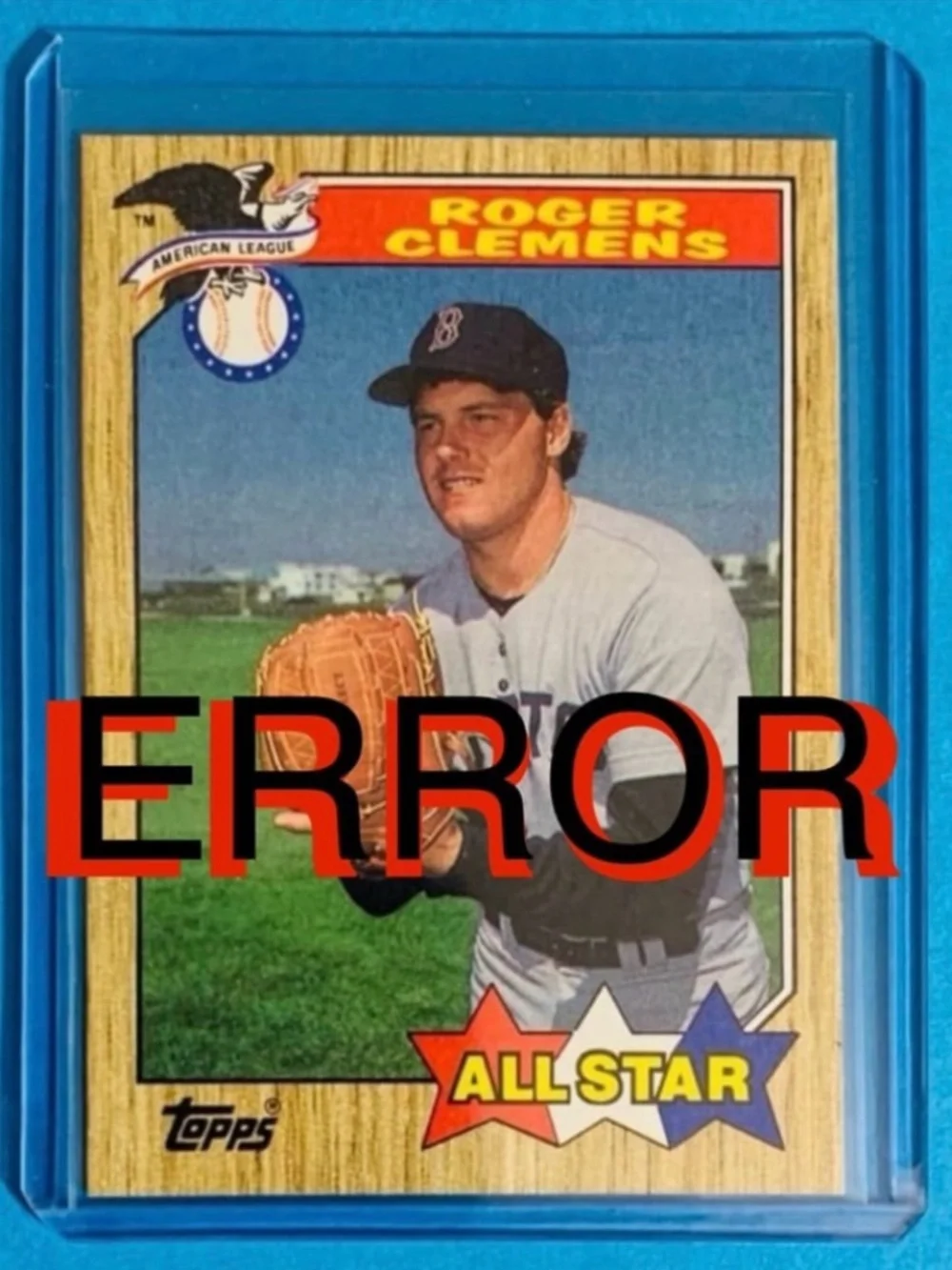 RARE WRONG BACK PRINTING PRESS ERROR ROGER CLEMENS - MINT!!